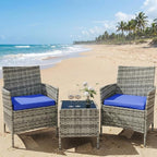 GarveeHome 3-Piece Patio Bistro Set, PE Rattan Outdoor Conversation Furniture - Image 5
