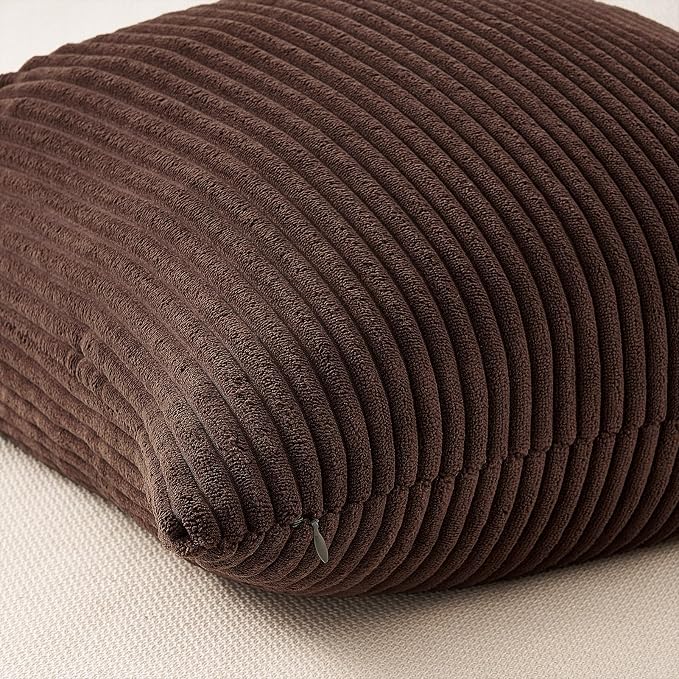 Topfinel Rustic Throw Pillow Covers 18x18 Inch Set of 4 Soft Farmhouse Corduroy - Image 4
