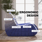 YVDNHP Big Bean Bag Chairs for Adults, 3 Seater Large Bean Bag Sofa, Fireside - Image 5