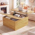 HUAHUU Lift Top Coffee Table, 4 in 1 Square Coffee Table by HUAHUU