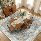 RELEANY Washable Area Rug, Square 10'x10', Water Repellent, Pet Friendly by RELEANY