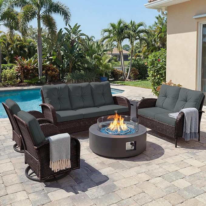 UPHA 8 Pieces Patio Furniture Set by UPHA