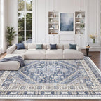 8x10 Area Rugs for Living Room, Large Washable Rug, Dining Room, Low Pile by Zesthome
