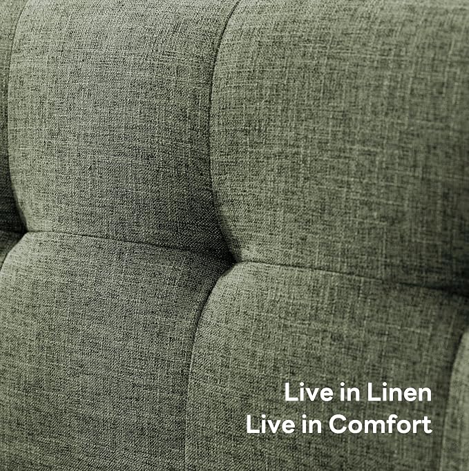 Tbfit 65" W Loveseat Sofa, Mid Century Modern Couches Love Seats - Image 7