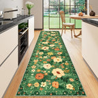 DUKINO 2.6x10 Hallway Runner Rug Washable Kitchen Rugs Non Slip Dark Green | - Image 5
