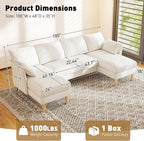 WorthFurni U Shaped Sectional Couches - Image 2