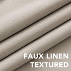 H.VERSAILTEX Blackout Curtains Linen Curtains 120 inches Long 100% Black Out - Image 4