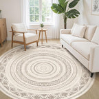 cotiled 8x8 Round Rug 8ft Circle Living Room Boho Area Rugs | Solve Modern - Image 3