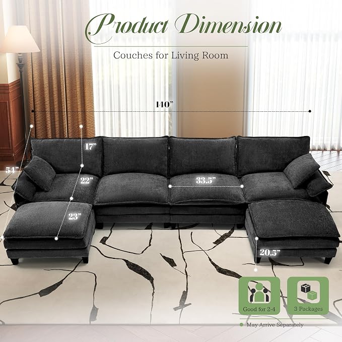 Cloud Couch, U Shaped Modern Sofa - Image 2