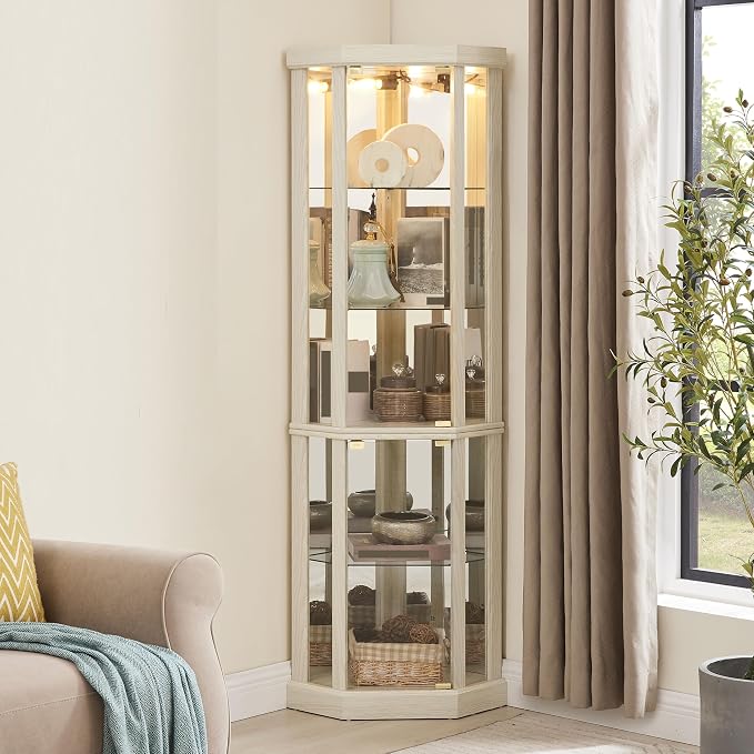 Glass Corner Display Cabinet - Image 4