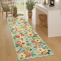 DUKINO 2.6x8 Runner Rug, Floral Washable Kitchen Rugs Non Slip, Stain Resistant by DUKINO