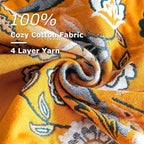 LUTBM Boho Throw Blanket for Bed 100% Cotton Soft Lightweight Quilt Reversible - Image 6