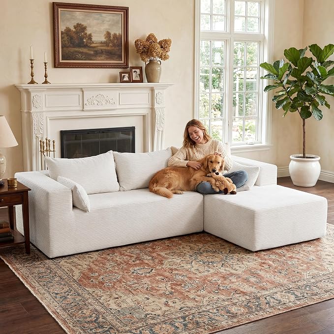 106" Cloud Sectional Boneless Couches - Image 7
