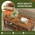 WLIVE Coffee Table, Wood Center Table - Image 8