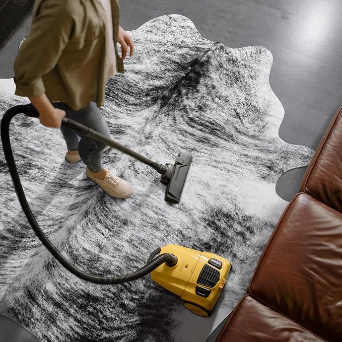 8x10 Faux Cowhide Area Rug for Living Room Animal Skin Rug, Cool Western - Image 7