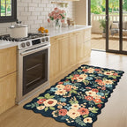 DUKINO 2x4 Rug for Entryway, Floral Washable Kitchen Rugs, Low Pile, Soft Throw - Image 3