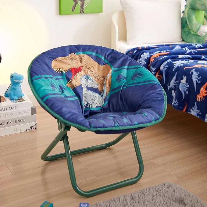 Jurassic World Dinosaur 19” Frame Folding Toddler Saucer™ Chair - Image 2
