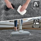 4x6 Grey Fluffy Soft Area Rug Non-Slip - Image 5