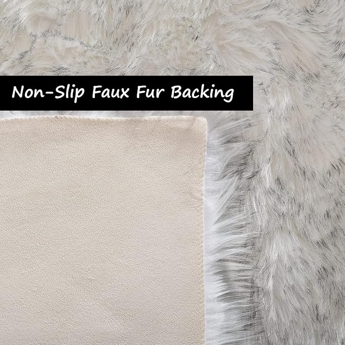 Goolela Sheepskin Area Rug 5x7 for Bedroom Living Room Fluffy Fuzzy Furry Rug - Image 4