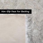 Goolela Round Sheepskin Area Rug 6ft Fluffy Circle Faux Fur Rug - Image 5