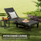 Outdoor Chaise Lounge Chairs Set of 4, 5-Position Adjustable Tanning Lounge - Image 3