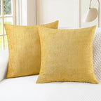 CaliTime Decorative Couch Throw Pillow Covers 20 X 20 Inches Gold | Pack of 2 by CaliTime