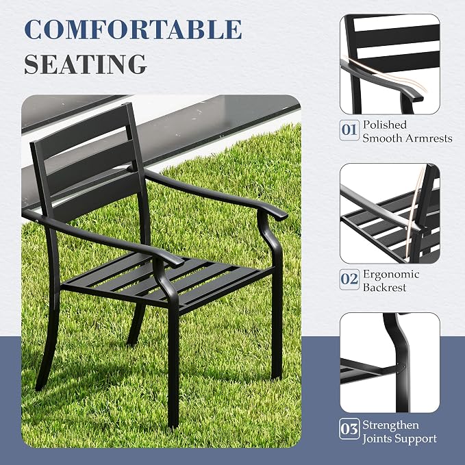 HOMREST 7 Piece Outdoor Patio Dining Set - Image 8