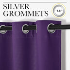 NICETOWN Royal Purple Blackout Curtains 48 inches Length - Image 2