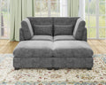 77" Oversized Chenille Couch Modular Sectional Sofa, Washable Cloud Couch by CHICHOUSE
