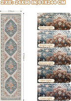 Runner Rug 2x8 Runners for Hallways Washable Rugs, Non Slip Low Pile Soft - Image 2