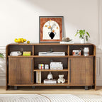 Small Fluted TV Stand for Bedroom, Mid Century Modern Media TV Console for 55 - Image 5