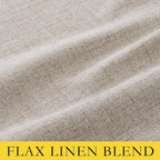 NICETOWN Oatmeal Linen Complete Blackout Curtains 48 inches - Image 9