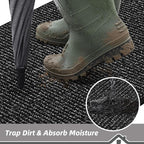 BEQHAUSE Dirt Trapper Door Mat 20" x 32", Non-Slip Washable Doormats, Low - Image 3