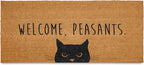 Welcome Peasants Door Mat Large 48x24 Inch, Pvc Backing, Dirt Scraper, by MainEventUSA