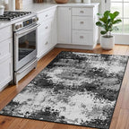 Black Washable Rug 4x6 Entryway Rugs - Image 2