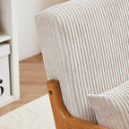 Mid Century Modern Accent Chair, Solid Wood Comfy Living Room Chair - Image 7