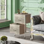WLIVE Night Stand, Greige Nightstand - Image 4