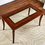 59” Dining Table with 8mm Tempered Glass Top, Farmhouse Kitchen Dinner Table - Image 7