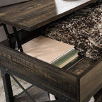 Sauder Steel River Rustic Industrial Style Lift Top Coffee Table, Coated Metal - Image 8