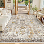 Madane 5x7 Area Rugs for Living Room, Non-Slip Washable Rug, Soft Low Pile by Madane