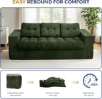 MAXYOYO Oversized Loveseat Sofa Couch, Upholstered Bean Bag Chair Cloud 3-Seat - Image 6