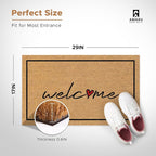 Coir Welcome Mat, 17 x 29 in | 100% Natural Coir, Anti-Shedding, Durable PVC - Image 2