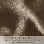 Dark Brown Pinch Pleat Light Filtering Thick Linen Kitchen Curtains 50Wx54L | - Image 5