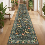 DUKINO 2x14 Runner Rug for Hallway, Soft Animal Washable Runner Rug, Low Pile by DUKINO