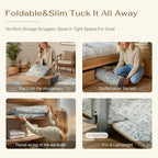 2x3 Light Blue Retro Floral Washable Area Rug - Image 6