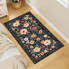 DUKINO 2x4 Entryway Rug, Floral Washable Kitchen Rugs Non Slip, Soft Indoor - Image 3