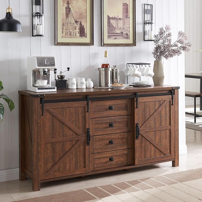 T4TREAM Farmhouse Sideboard Buffet Cabinet by T4TREAMFurniture