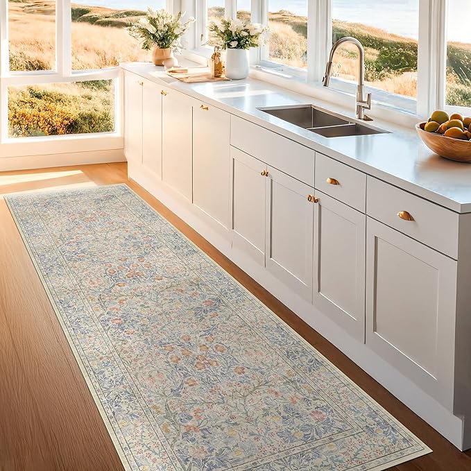 Floral 3x8 Wide Hallway Runner - Image 3