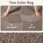 5x7 Coffee/White Area Rug Washable Non-Slip Soft - Image 9