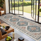 2.5x10 Kitchen Runner Rug Non Slip Vintage Washable Rugs, Carpet Runner by Restydon